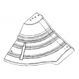 Spuitscherm, gedeeld, 25 cm breed, links voor spuitscherm 70 - 110 cm
