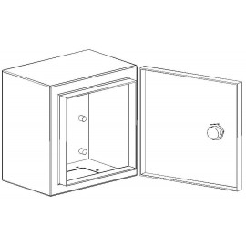 Behuizing, metaal 200x200x155mm voor schakelkasten en pompkasten