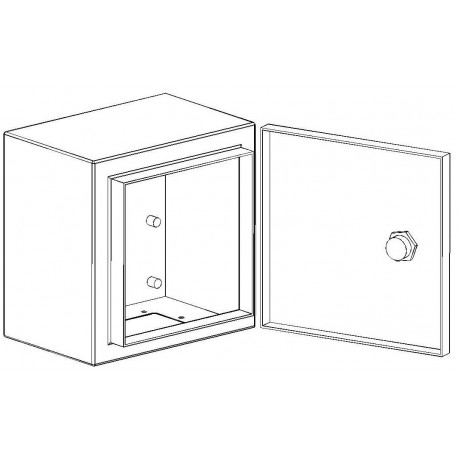 Behuizing, metaal 200x200x155mm voor schakelkasten en pompkasten