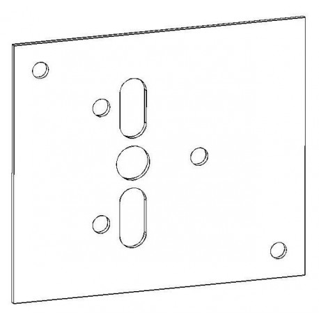 Montageplaat, voor Mafex pompbehuizing 200x200