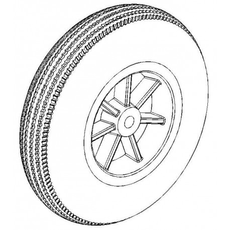 Wiel 400 x 100 mm, luchtbanden