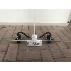 Handspuitwagentje 50 cm, RVS, BioMant, zonder spuitscherm en met kleine wieltjes