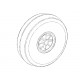 Wiel, 300 x 100 mm, incl. luchtband